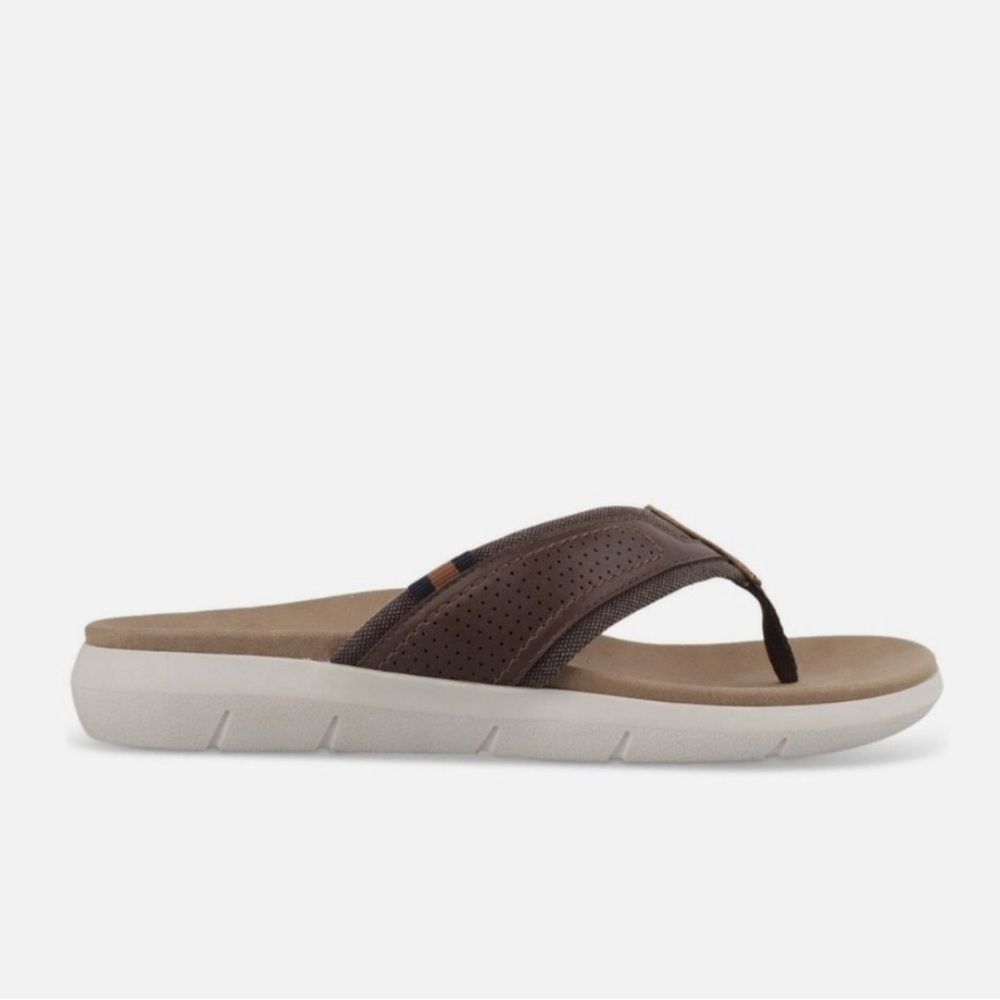 Club Room Leather Brown Sandals Size 9.5